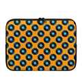 Blue Vinyl Record Pattern Print Laptop Sleeve