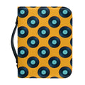 Blue Vinyl Record Pattern Print Leather Bible Cover