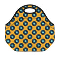 Blue Vinyl Record Pattern Print Neoprene Lunch Bag