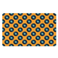Blue Vinyl Record Pattern Print Polyester Doormat