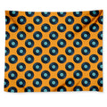 Blue Vinyl Record Pattern Print Tapestry