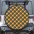 Blue Vinyl Record Pattern Print Tire Cover