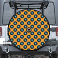 Blue Vinyl Record Pattern Print Tire Cover With Camera Hole