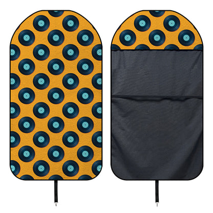 Blue Vinyl Record Pattern Print Waterproof Car Seat Cover