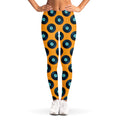 Blue Vinyl Record Pattern Print Women's Leggings