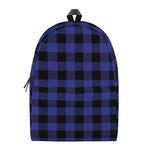 Blue Violet And Black Buffalo Check Print Backpack
