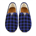 Blue Violet And Black Buffalo Check Print Casual Shoes