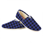 Blue Violet And Black Buffalo Check Print Casual Shoes