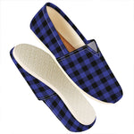 Blue Violet And Black Buffalo Check Print Casual Shoes