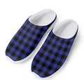 Navy Blue And Black Buffalo Check Print Mesh Casual Shoes