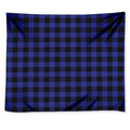 Navy Blue And Black Buffalo Check Print Tapestry
