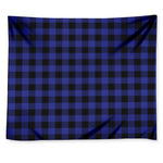 Blue Violet And Black Buffalo Check Print Tapestry