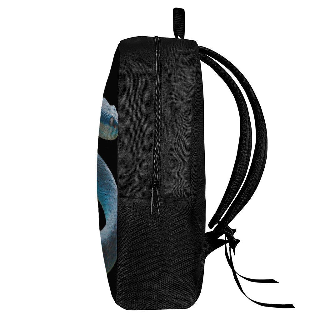 Blue Viper Snake Print 17 Inch Backpack
