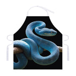 Blue Viper Snake Print Adjustable Apron