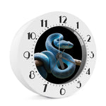 Blue Viper Snake Print Alarm Clock