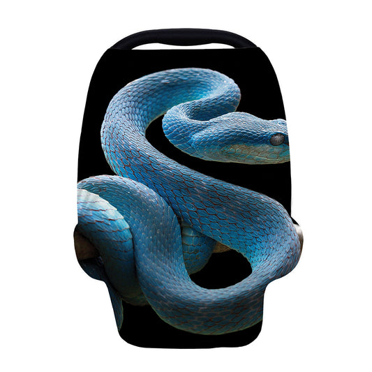 Blue Viper Snake Print Baby Seat Cover