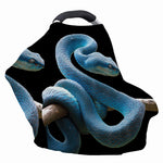 Blue Viper Snake Print Baby Seat Cover