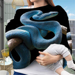 Blue Viper Snake Print Baby Seat Cover