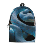 Blue Viper Snake Print Backpack