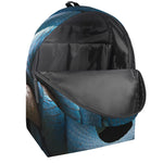 Blue Viper Snake Print Backpack