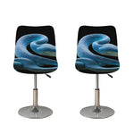 Blue Viper Snake Print Bar Stool Covers