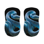 Blue Viper Snake Print Bar Stool Covers