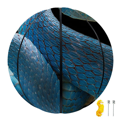 Blue Viper Snake Print Basketball