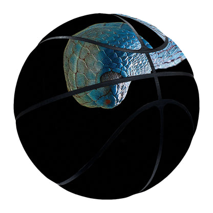 Blue Viper Snake Print Basketball