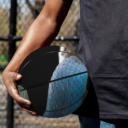 Blue Viper Snake Print Basketball