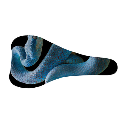 Blue Viper Snake Print Bicycle Seat Cover