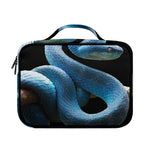 Blue Viper Snake Print Briefcase Bible Bag