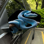 Blue Viper Snake Print Car Side Mirror Covers
