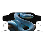 Blue Viper Snake Print Car Windshield Snow Cover