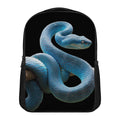 Blue Viper Snake Print Casual Backpack