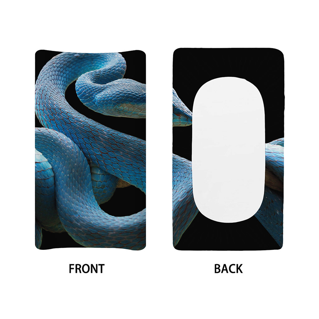 Blue Viper Snake Print Changing Pad Cover