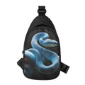 Blue Viper Snake Print Sling Bag