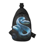 Blue Viper Snake Print Chest Bag