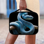 Blue Viper Snake Print Classic Bible Case