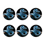 Blue Viper Snake Print Coaster Set