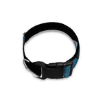 Blue Viper Snake Print Dog Collar