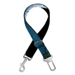 Blue Viper Snake Print Dog Seat Belt