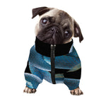 Blue Viper Snake Print Dog Zip Up Jacket