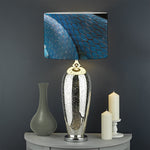 Blue Viper Snake Print Drum Lamp Shade