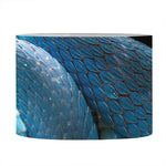 Blue Viper Snake Print Drum Lamp Shade