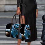 Blue Viper Snake Print Duffle Bag