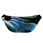 Blue Viper Snake Print Fanny Pack