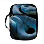 Blue Viper Snake Print Front Pocket Bible Bag