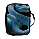 Blue Viper Snake Print Front Pocket Bible Bag