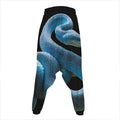 Blue Viper Snake Print Hammer Pants