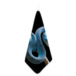 Blue Viper Snake Print Hand Towel
